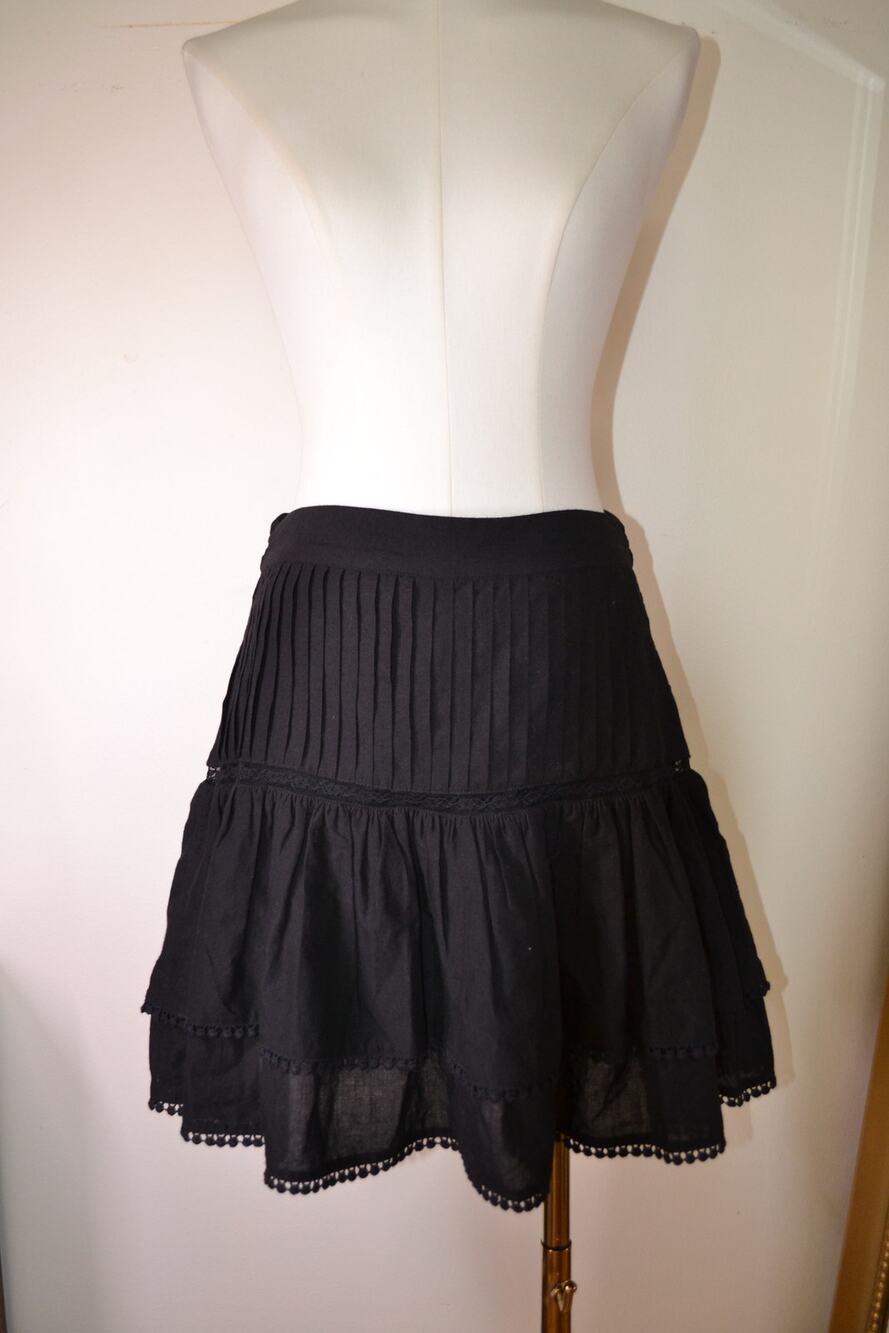 Tularosa Coastal Cowgirl Pleated Detailing 100% Cotton Skirt Size S